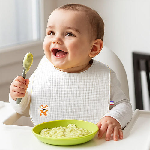 bavoir coton bio blanc papate doux