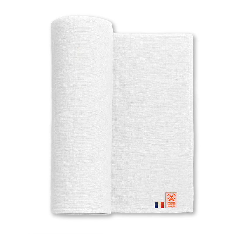 maxi lange tan blanc en coton bio papate